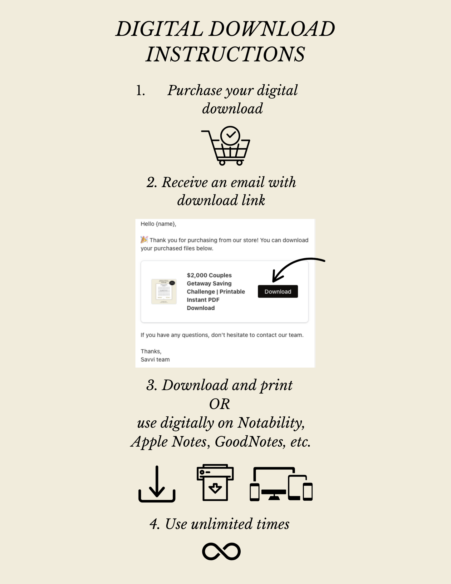 $100 Savings Tracker – Printable Download Format: PDF | Instant Download | US Letter Size
